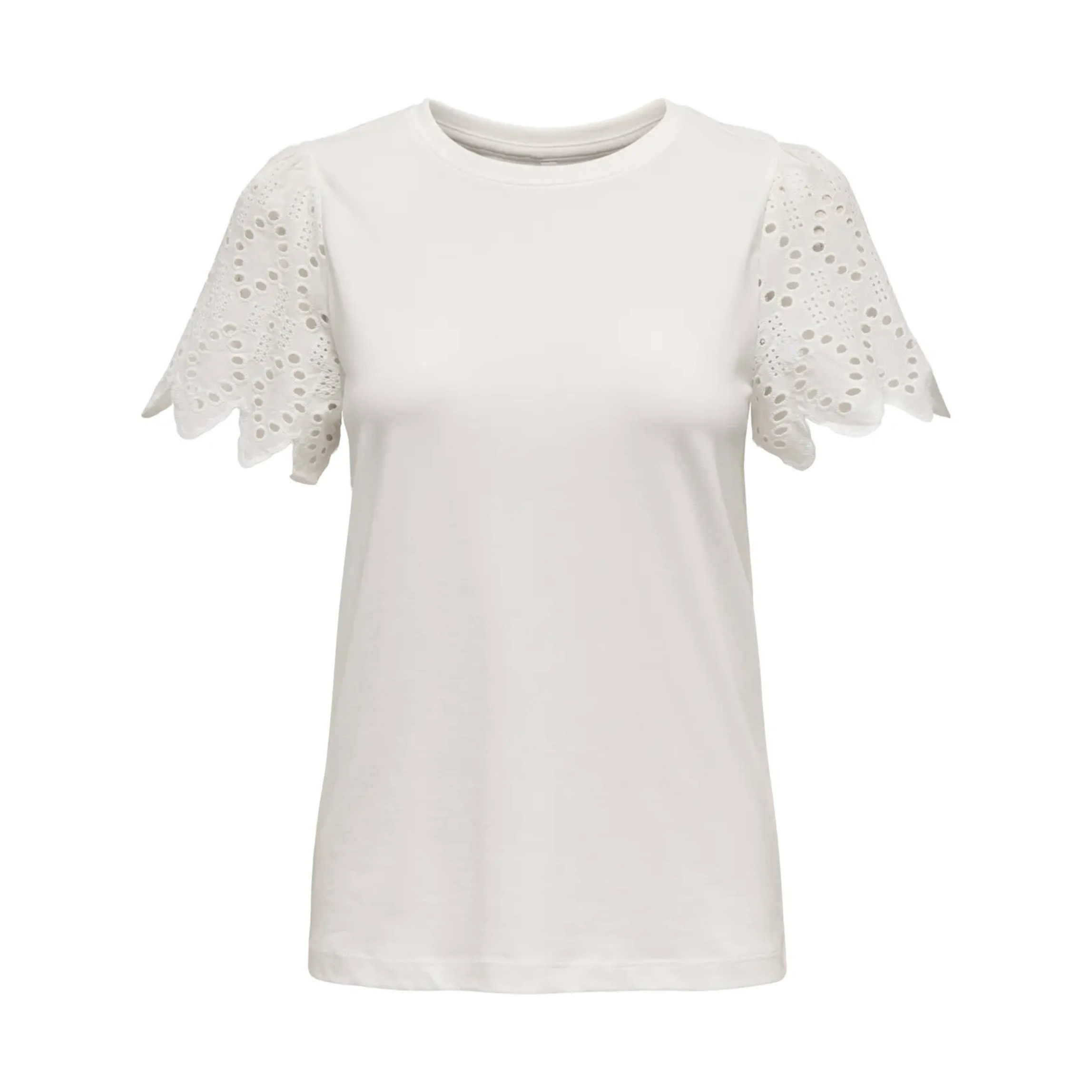 ONLY - T-SHIRT - EBBA 15324887 - CLOUD DANCER/RILLY FLOWERY