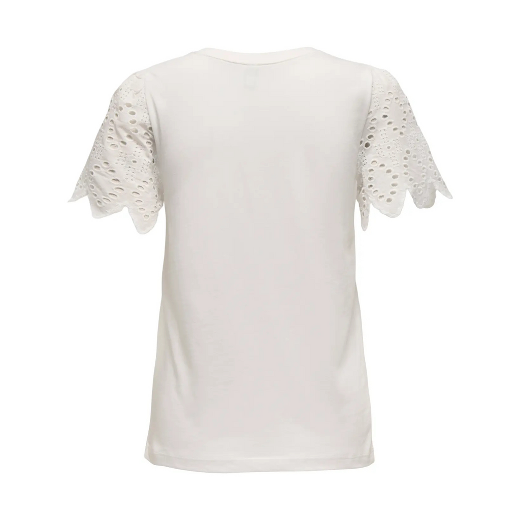 ONLY - T-SHIRT - EBBA 15324887 - CLOUD DANCER/RILLY FLOWERY