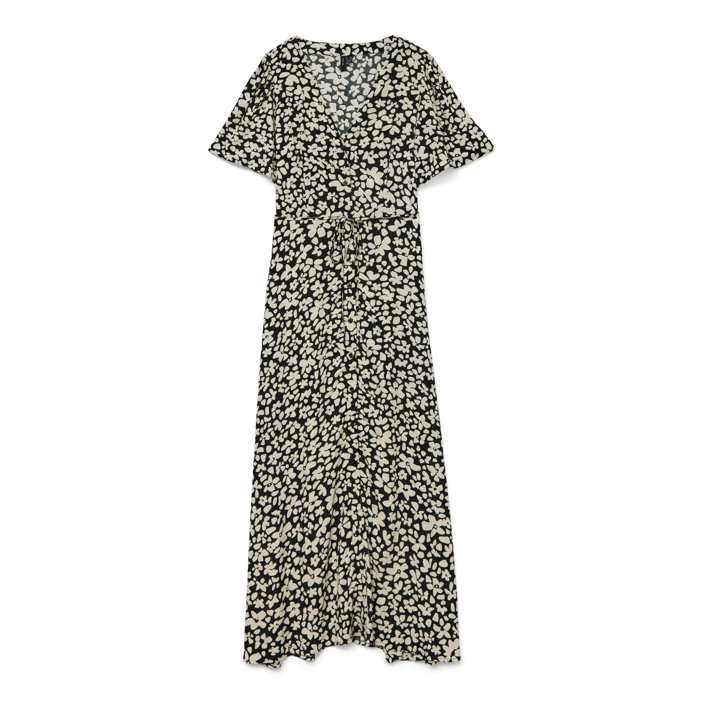 VERO MODA - KJOLE - ALBA 10330301 - BLACK SUSSIE/SNOW WHITE