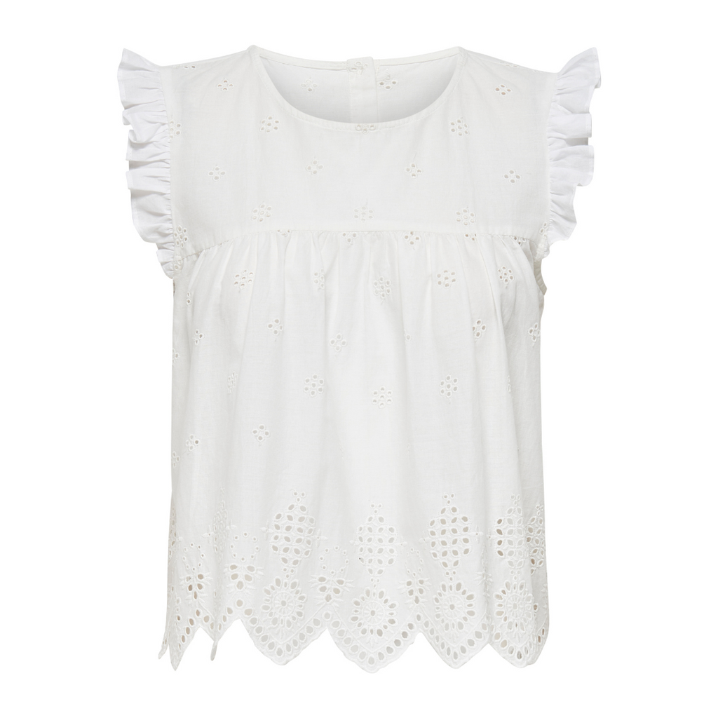 ONLY - TOP - SILLA FRILL 15213398 - CLOUD DANCER