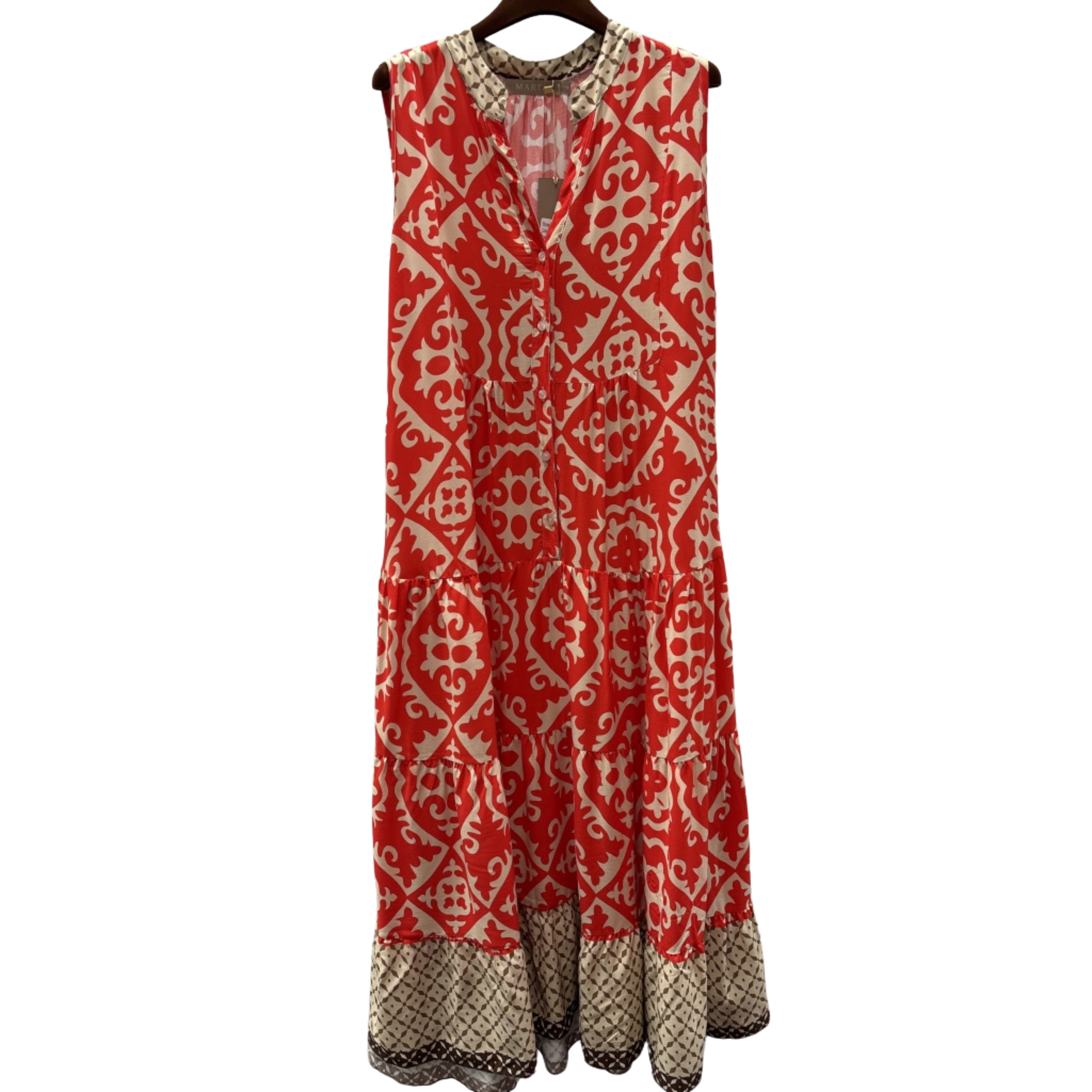 MARTA DU CHATEAU - KJOLE - LUCIE 259153 - RED/BEIGE