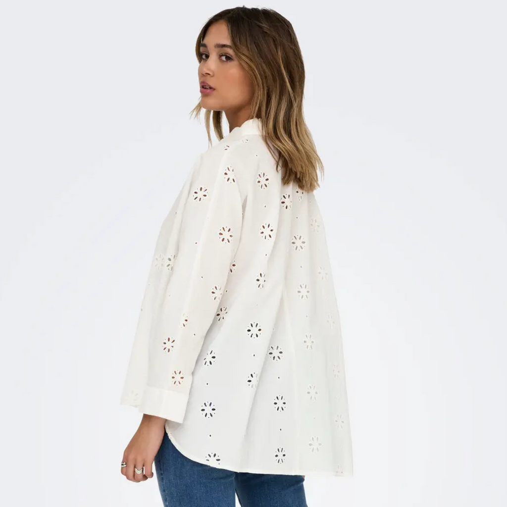 ONLY - SKJORTE - NEW LINA GRACE 15360467 - CLOUD DANCER
