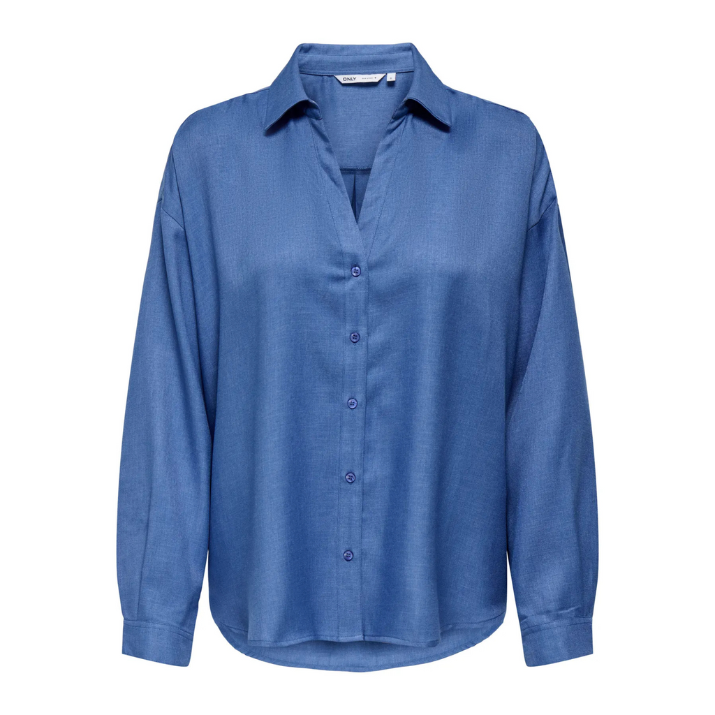 ONLY - SKJORTE - HARRIET 15344161 - TRUE NAVY MELANGE