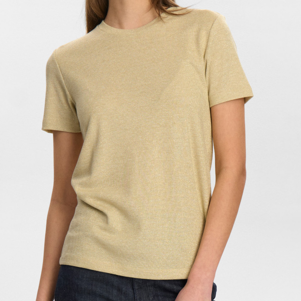 NÜMPH - T-SHIRT - GLAM 706078 - LIGHT GOLD