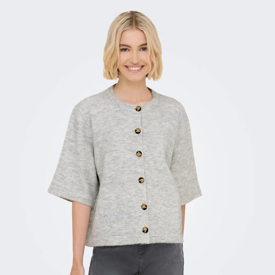 ONLY - CARDIGAN - CAMILLA 15348772 - LIGHT GREY MELANGE