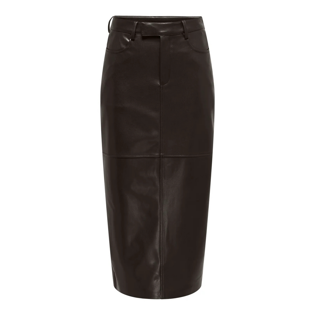 ONLY - NEDERDEL - VERONA FAUX LEATHER 15372420 - CHOCOLATE TORTE