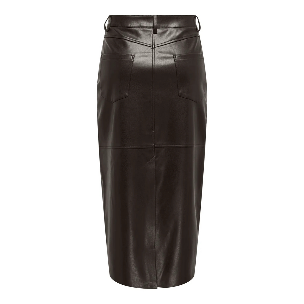 ONLY - NEDERDEL - VERONA FAUX LEATHER 15372420 - CHOCOLATE TORTE