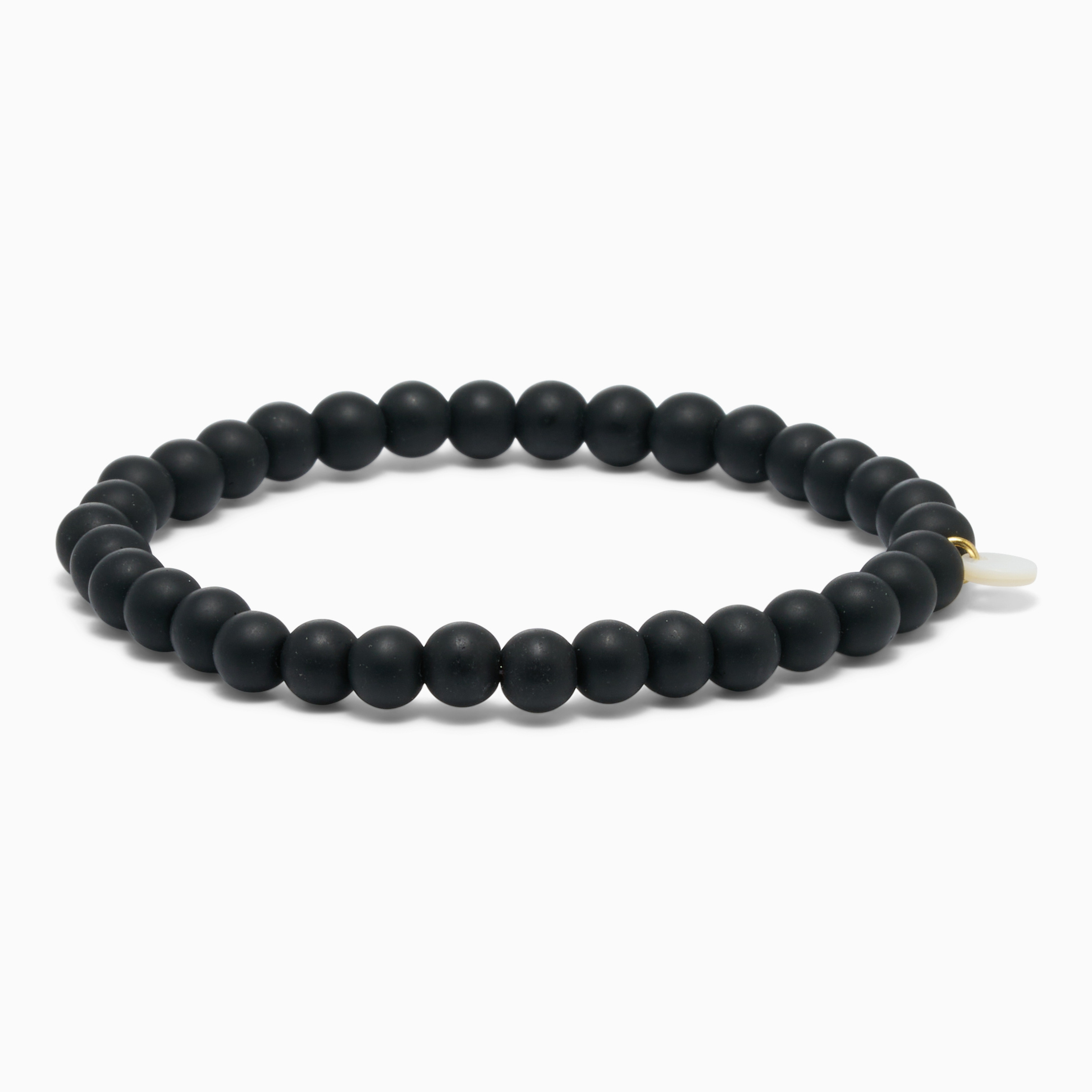 SOÏ - KRYSTAL ARMBÅND - BLACKSTONE 6 MM.