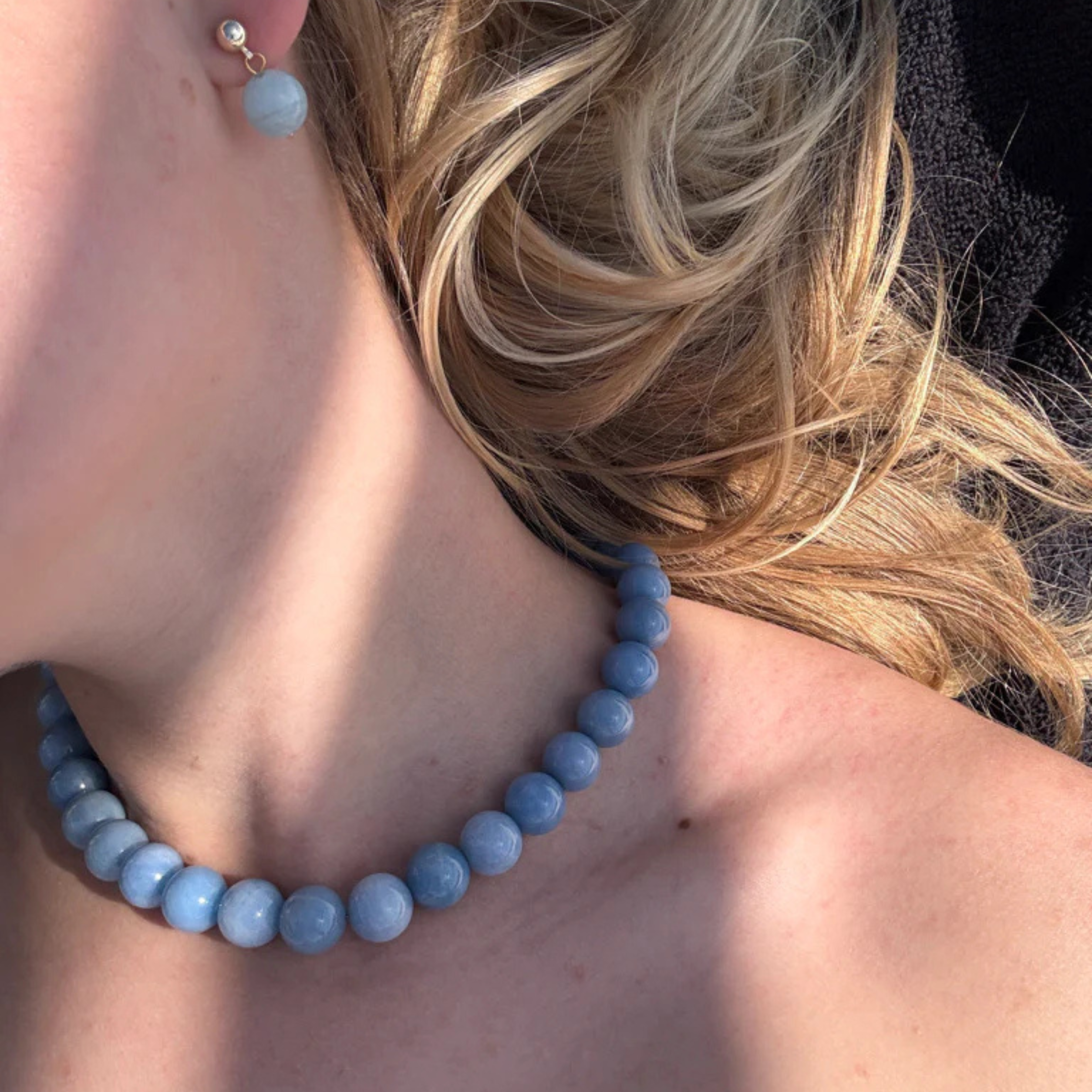 SOÏ - KRYSTAL HALSKÆDE - FARO - CHUNKY AQUAMARIN