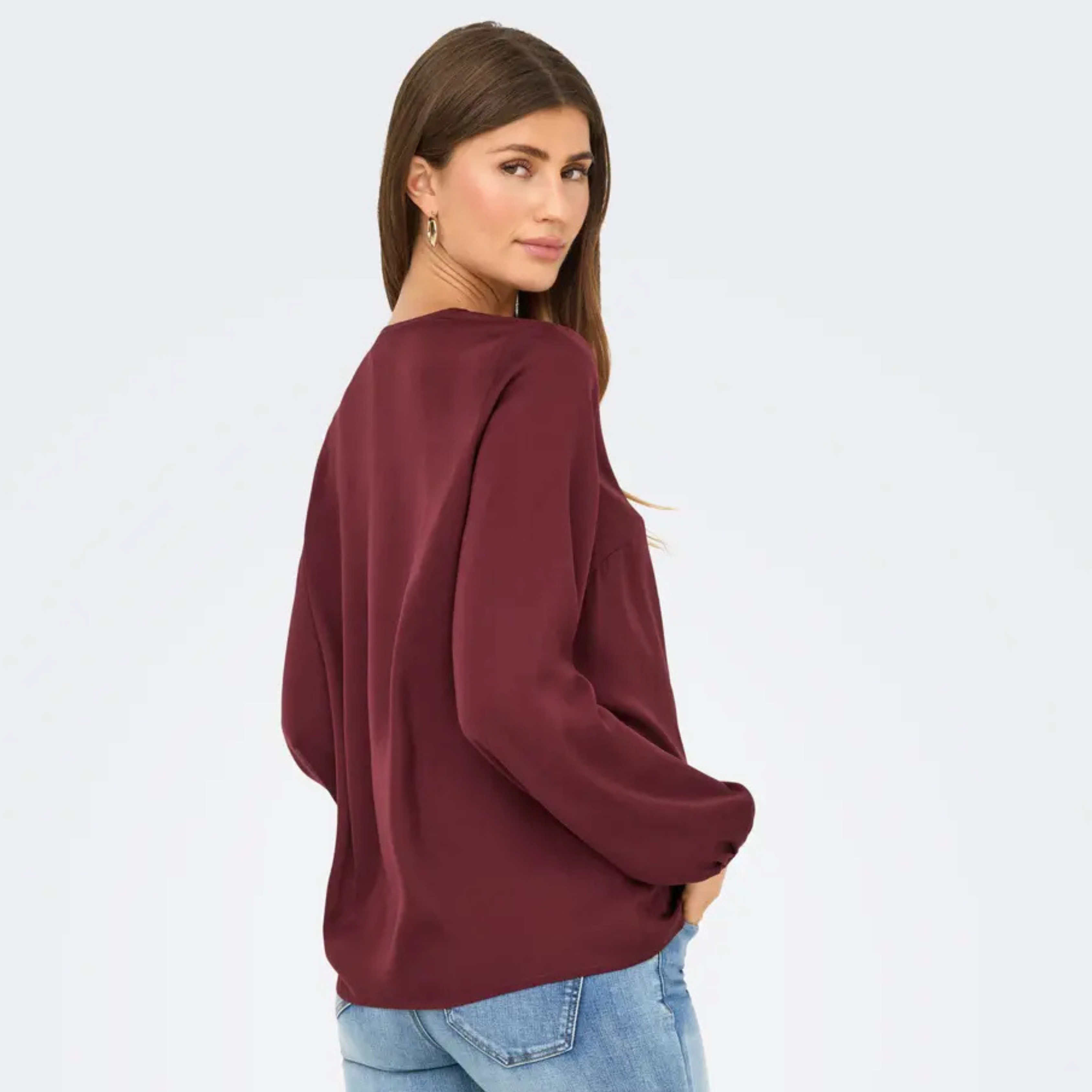 ONLY - BLUSE - LUCY 15358101 - TAWNY PORT