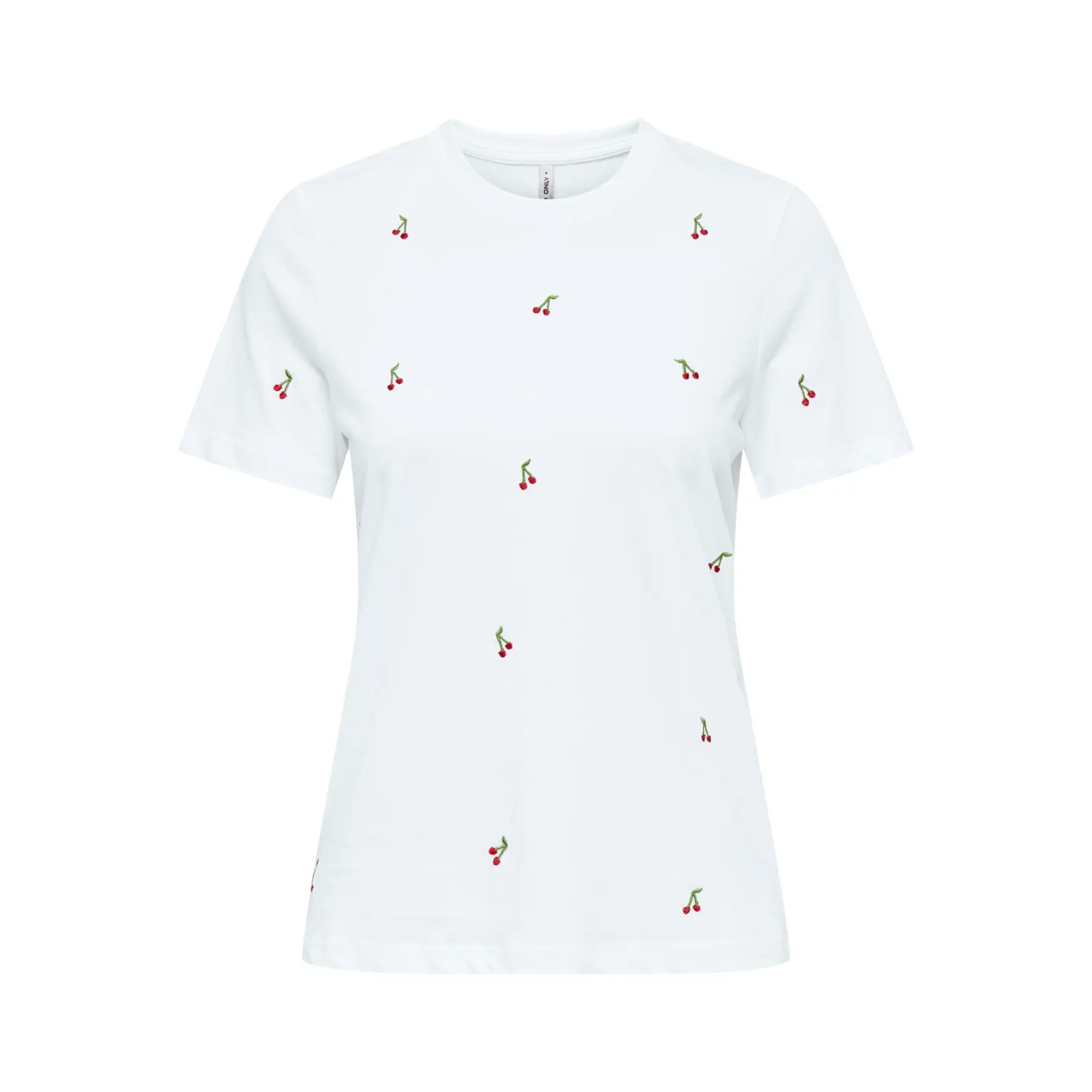 ONLY - T- SHIRT - KETTY 15288473 - BRIGHT WHITE/CHERRIES