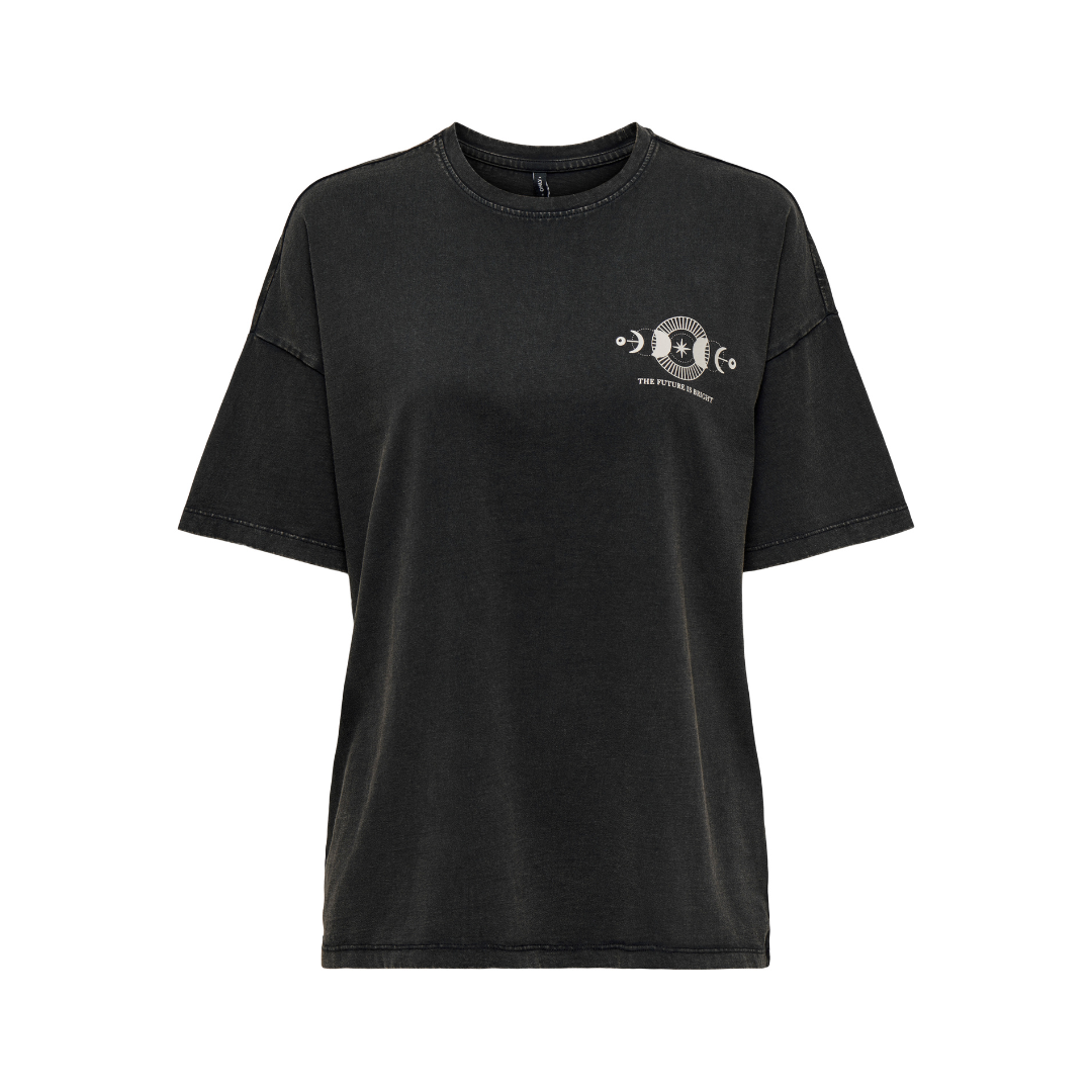 ONLY - T-SHIRT - MANDY 15336997 - BLACK PRINT/FUTURE