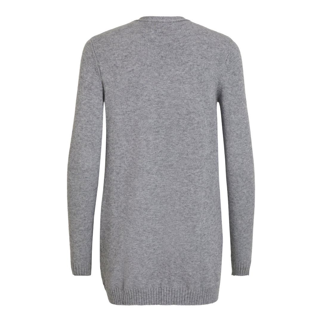 VILA - CARDIGAN - RIL 14044041 - MEDIUM GREY MELANGE