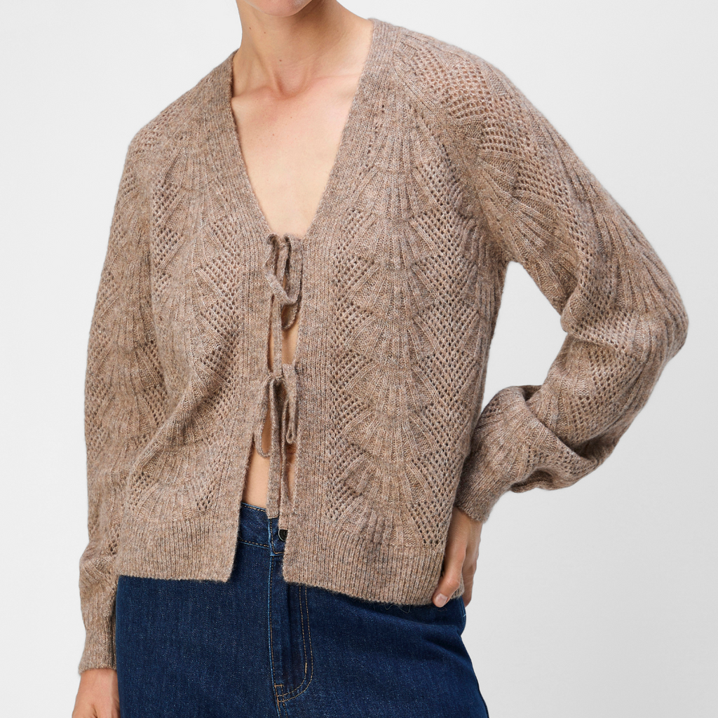 OBJECT - CARDIGAN - FLORA 23044650 - DESERT TAUPE MELANGE