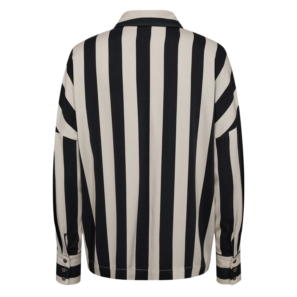 NÜMPH - SKJORTE - MINZU STRIPE 706112 - CAVIAR