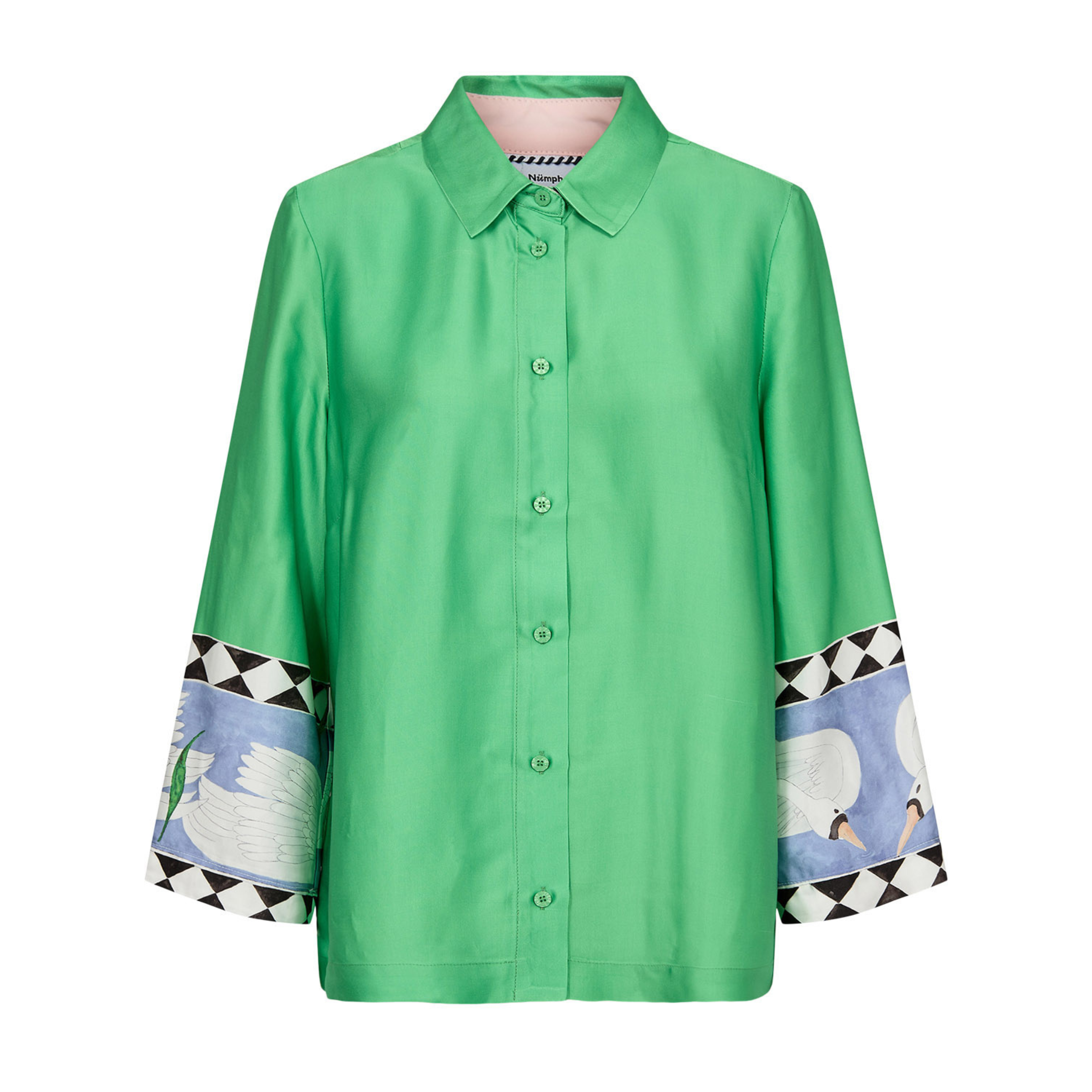 NÜMPH - SKJORTE - ADELINA 706252 - VIBRANT GREEN