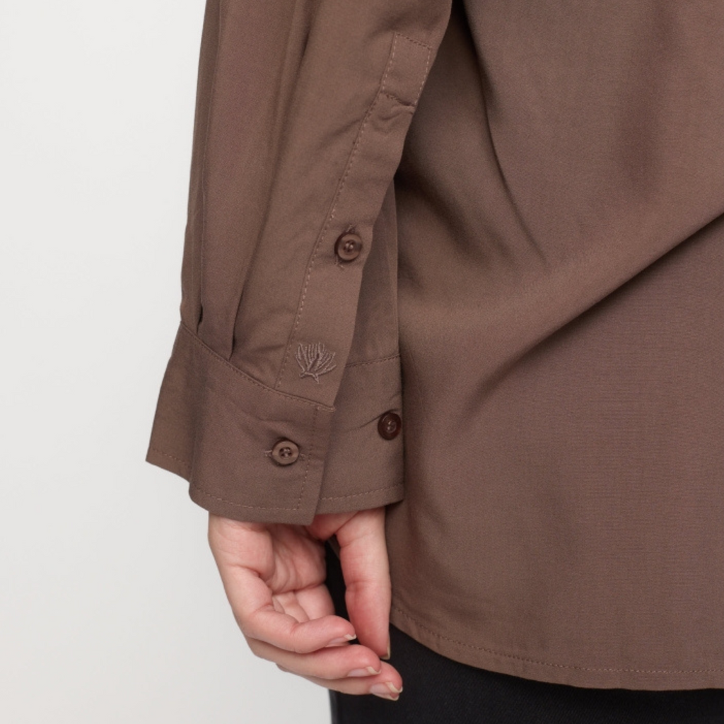SOFT REBELS - SKJORTE - FREEDOM LOOSE SR125-708 - COFFEE QUARTZ