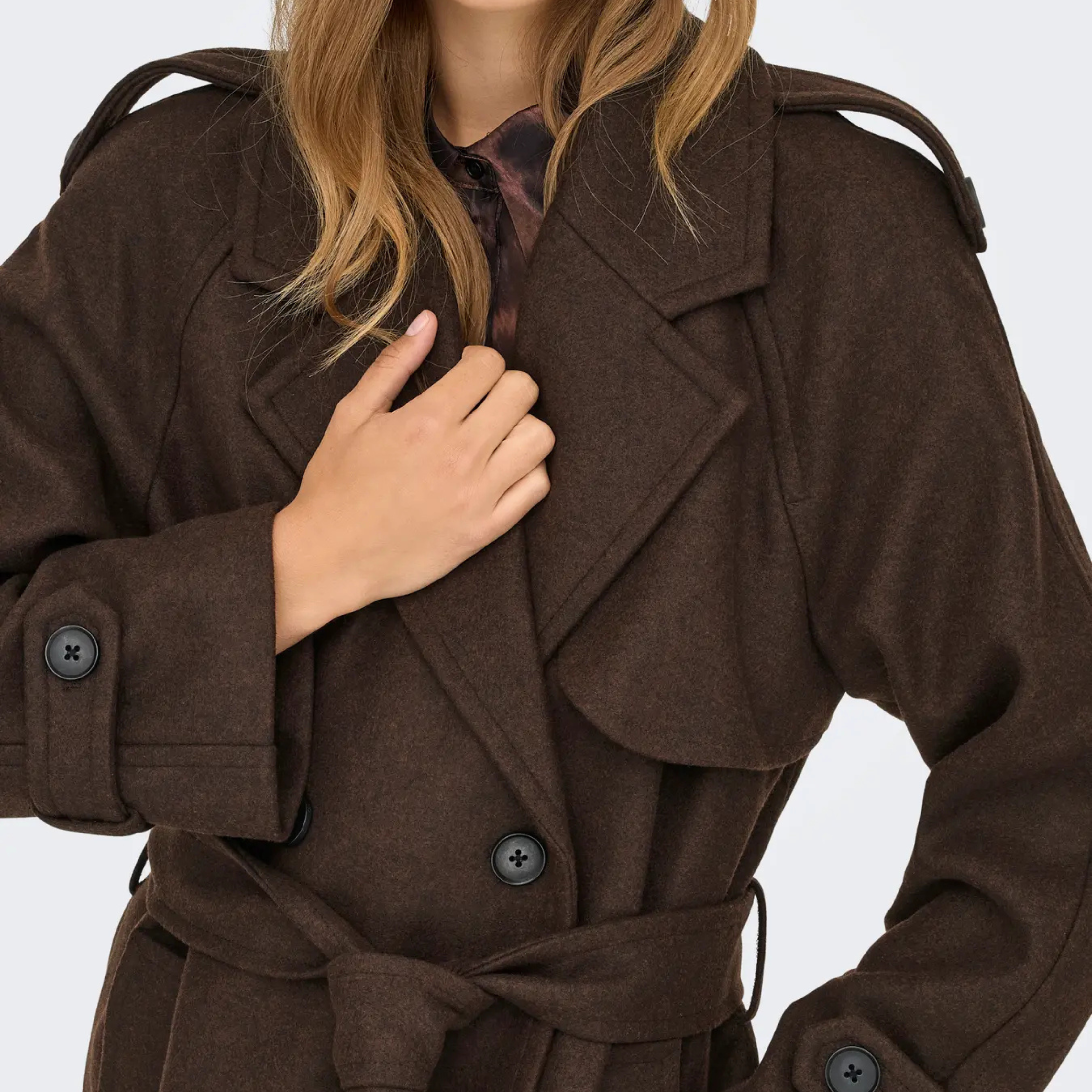 ONLY - FRAKKE - DEAR-TRILLION 15344734 - CHOCOLATE BROWN MELANGE