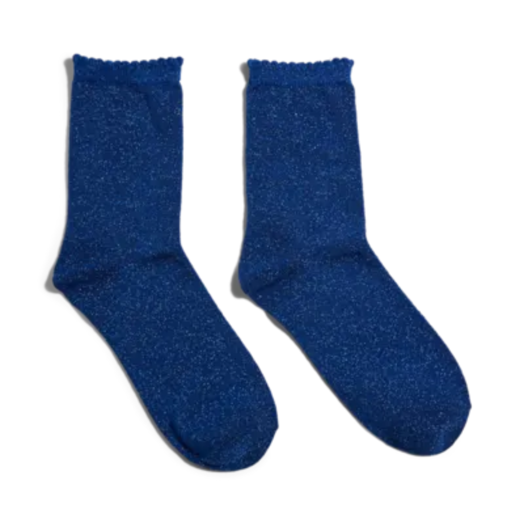 PIECES - GLIMMERSTRØMPE - SEBBY 17078534 - BELLWETHER BLUE