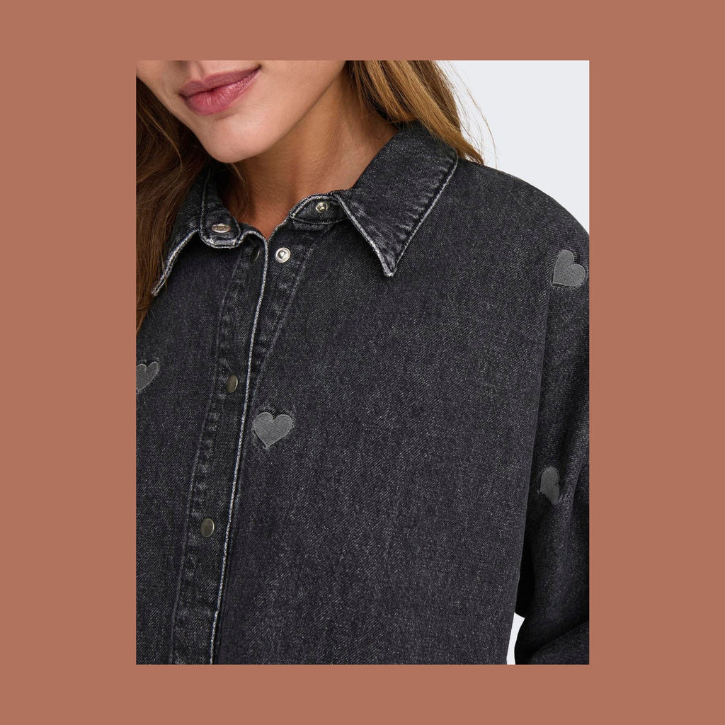 ONLY - SKJORTE - GRACE 15347081 - WASHED BLACK