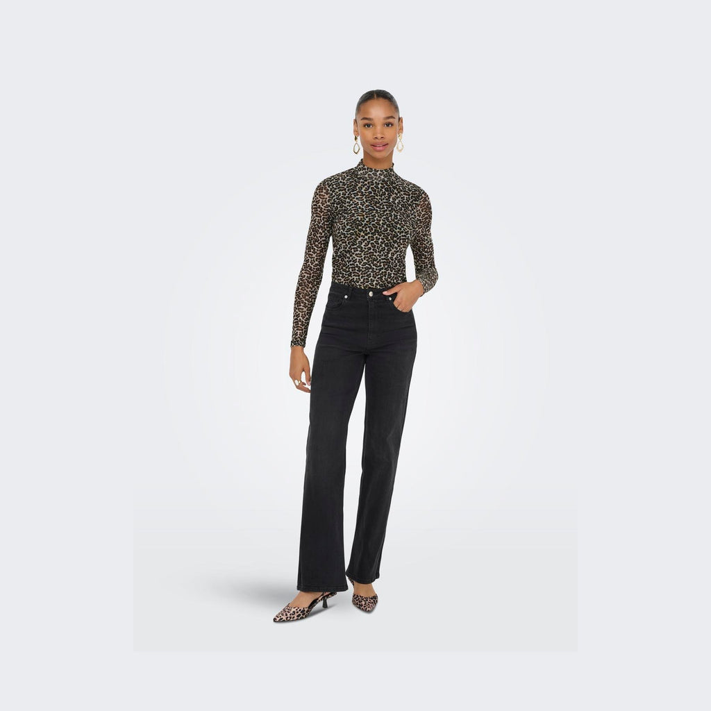 ONLY - MESHBLUSE - ERICA 15141298 - PUMICE STONE/EVERYDAY LEO