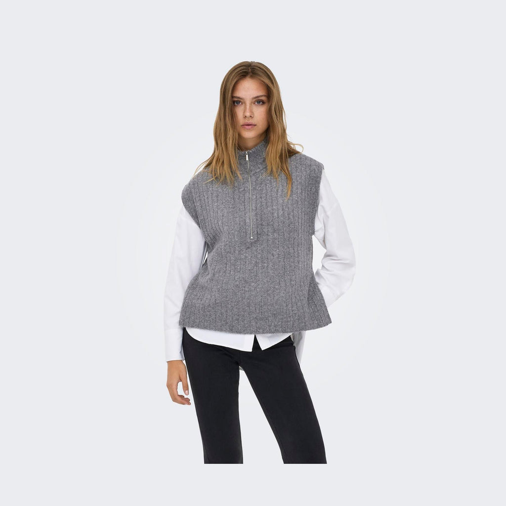 ONLY - VEST -  JEANETT 15360357 - MEDIUM GREY MELANGE